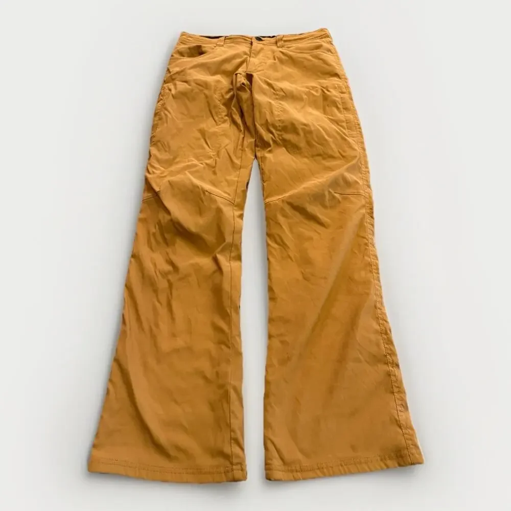 Orvis Mens Brown Fleece Lined Hiking Outdoors Stretched Pants Size 30x34